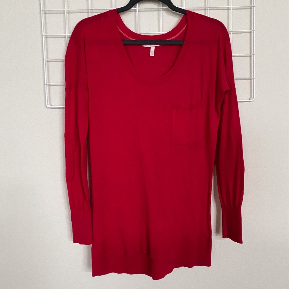 Victoria’s Secret Red Knit Pocket Sweater